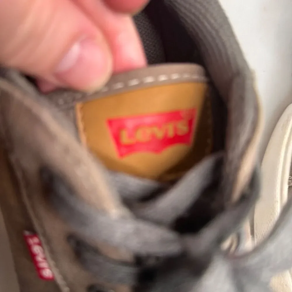 Levi Strauss Men’s Low Top Canvas Shoes Khaki Greenish Brown US Size 12 GUC-